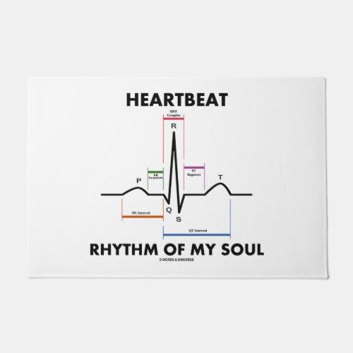 Heartbeat Rhythm Of My Soul ECG Electrocardiogram Doormat