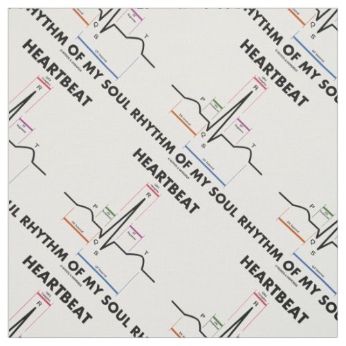 Heartbeat Rhythm Of My Soul ECG Electrocardiogram Fabric