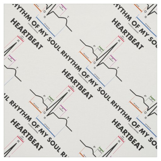 Heartbeat Rhythm Of My Soul ECG Electrocardiogram Fabric