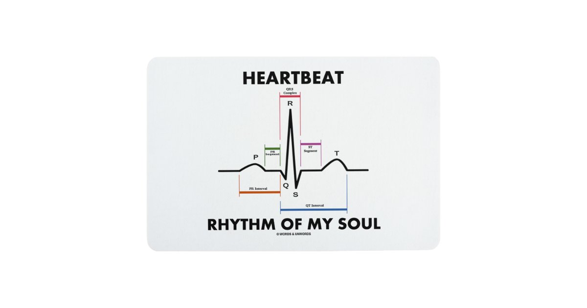 Heartbeat Rhythm Of My Soul Ecg Electrocardiogram Floor Mat