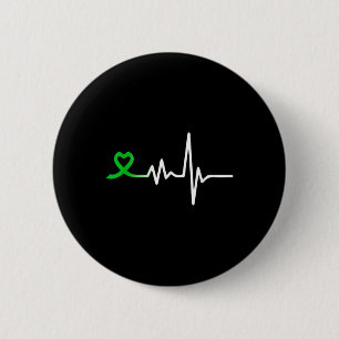 Heartbeat Ribbon Mental Health Awareness For Men W Button