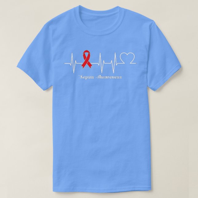 Heartbeat Sepsis Warrior  T-Shirt (Design Front)