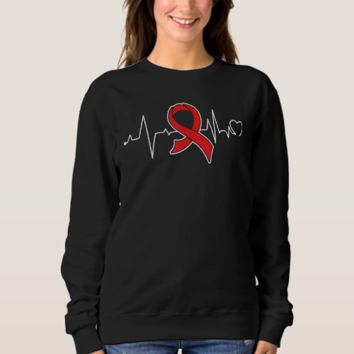 Heartbeat Sickle Cell Anemia Awareness Supporter R Sweatshirt