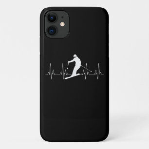 Heartbeat Skiing Gift For Skiers iPhone 11 Case