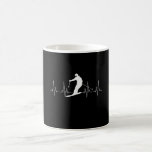 Heartbeat Skiing Gift For Skiers Coffee Mug at Zazzle