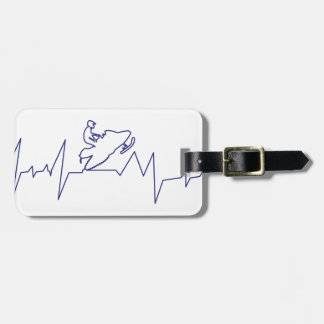 Heartbeat-Snowmobile Luggage Tag