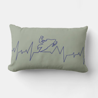 Heartbeat-Snowmobile Lumbar Pillow