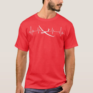 Heartbeat Soaring Heartbeat Glider Thermal Pilot T-Shirt