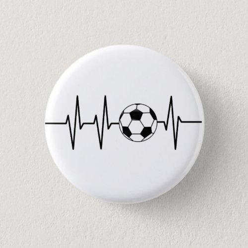Heartbeat Soccer  Soccer Ball Fan  Football  Button