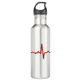 Heartbeat Stainless Steel Water Bottle