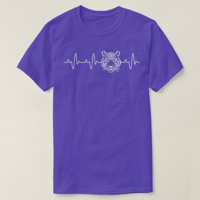 Heartbeat Tiger Funny Tiger Design For Men Women K T-Shirt (Design Front)