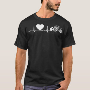 Heartbeat Tractor Farmer Farm Farm T-Shirt