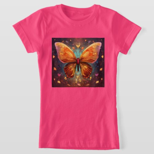Heartbeat Wings Abstract Butterfly T_shirt Design