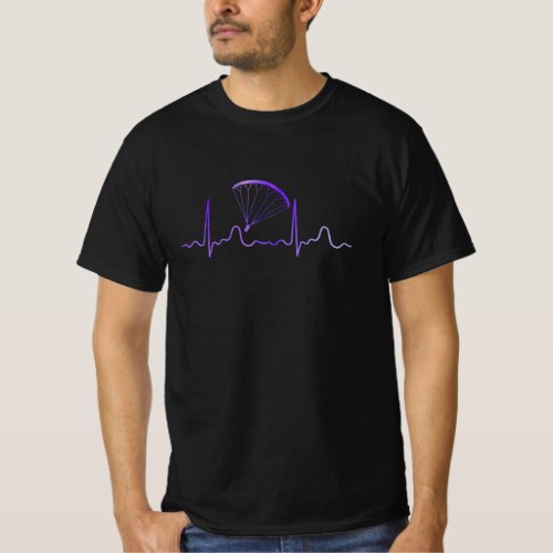 Heartbeat with paraglider T_Shirt