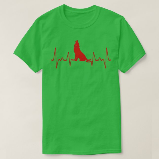 Heartbeat Wolf T-Shirt (Design Front)