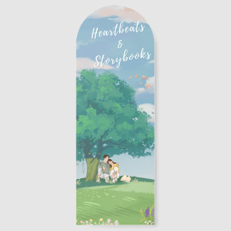 Heartbeats and Storybooks Romantic Couple Bookmark