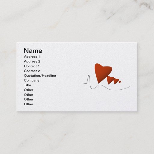 Customizable Heartbeats Business Card