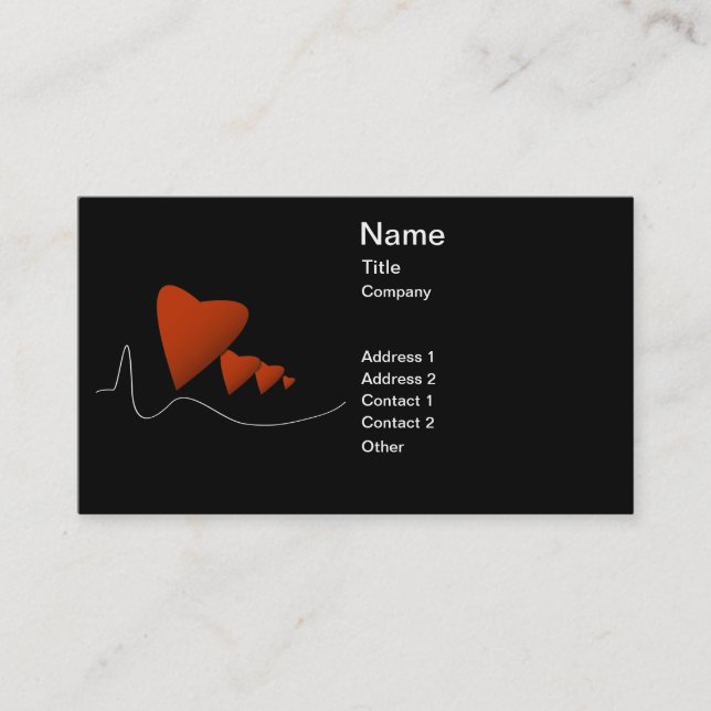 Heartbeats Business Card (Front)