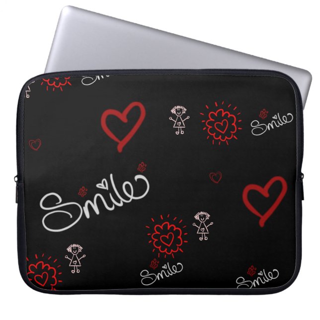 Heartbeats & Happiness Laptop Sleeve (Front)