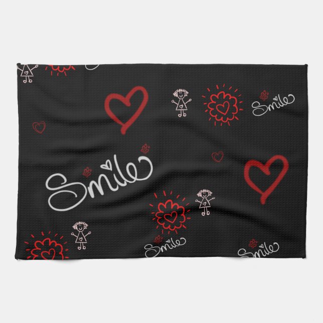 Heartbeats & Happiness Towel (Horizontal)