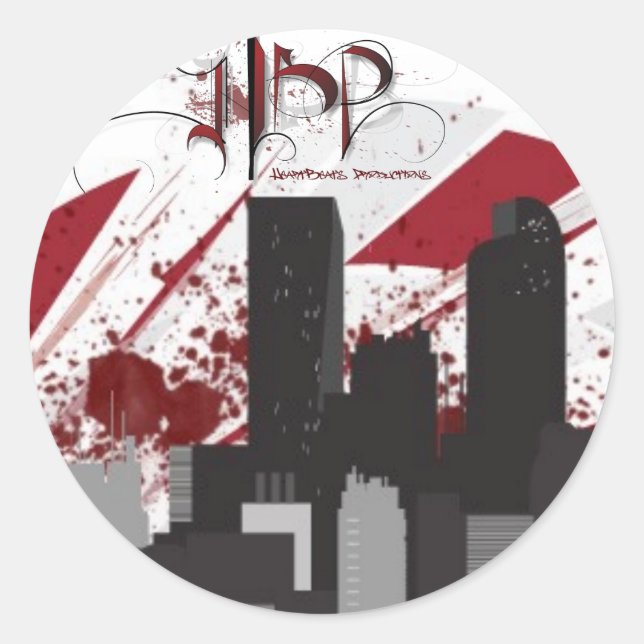 HeartBeats Productions Skyline Sticker (Front)
