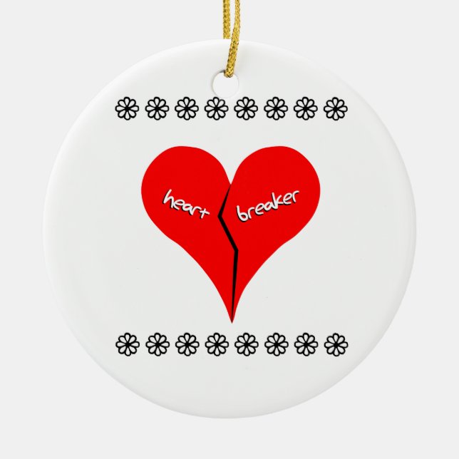 Heartbreaker Ceramic Ornament (Front)
