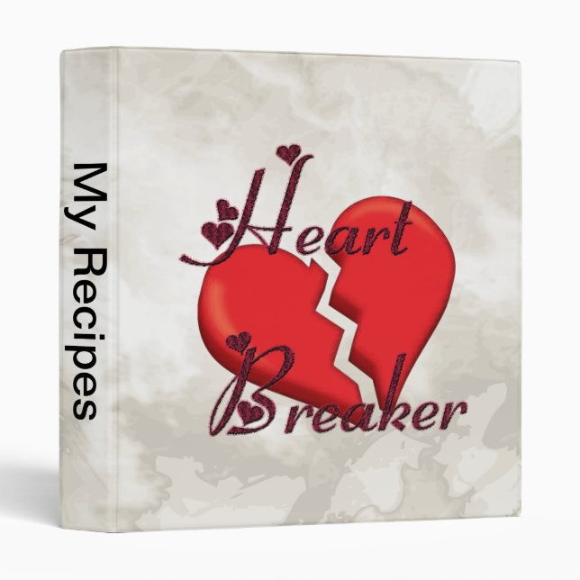 Heartbreaker Funny Valentine 3 Ring Binder (Front/Spine)