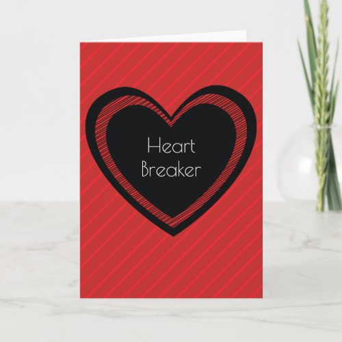 Heartbreaker Red and Black  Greeting Card