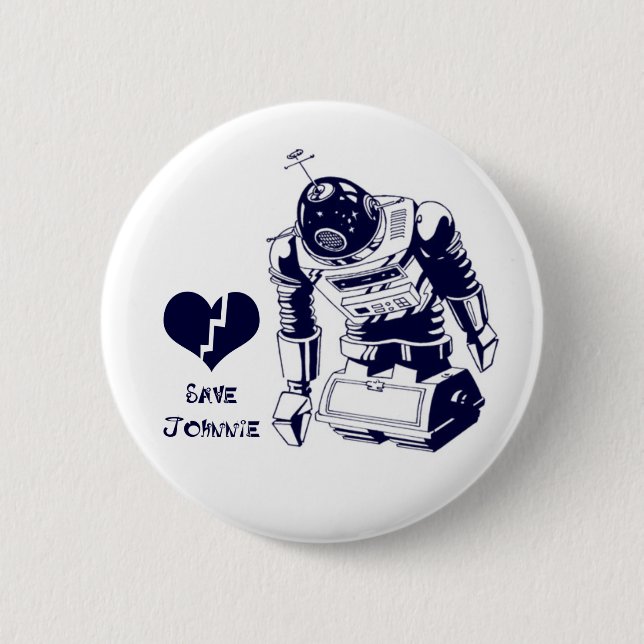 Heartbroke Android Pinback Button (Front)