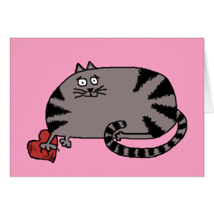 Heartbroken Cartoon Kitty Cat Custom Text Cards
