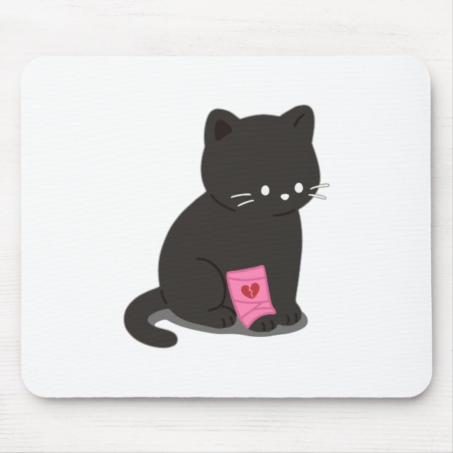Heartbroken Cat Mouse Pad (Front)