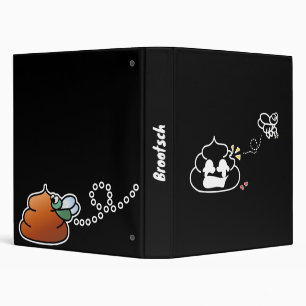 Heartbroken Poop - Brootsch the PooPoo 3 Ring Binder