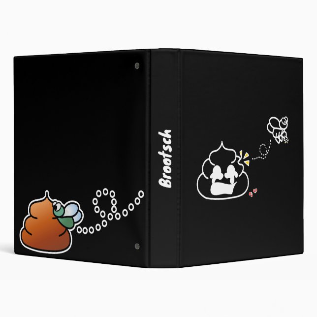 Heartbroken Poop - Brootsch the PooPoo 3 Ring Binder (Background)