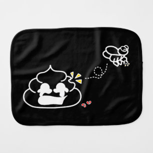 Heartbroken Poop - Brootsch the PooPoo Baby Burp Cloth