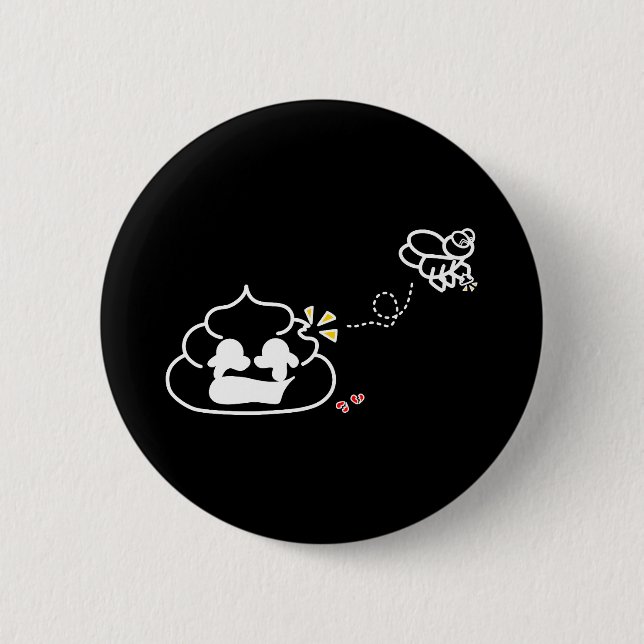 Heartbroken Poop - Brootsch the PooPoo Button (Front)