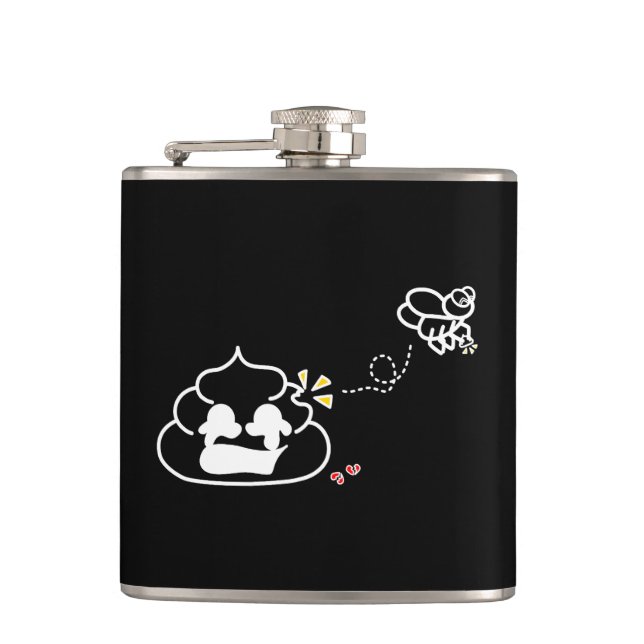 Heartbroken Poop - Brootsch the PooPoo Flask (Front)