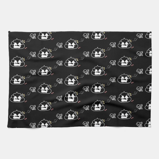 Heartbroken Poop - Brootsch the PooPoo Kitchen Towel (Horizontal)