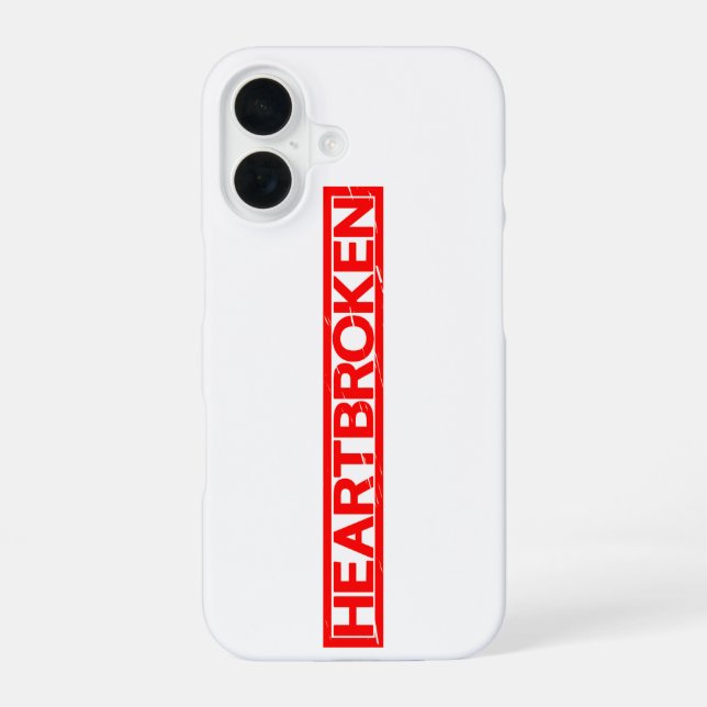 Heartbroken Stamp Iphone Case (Back)