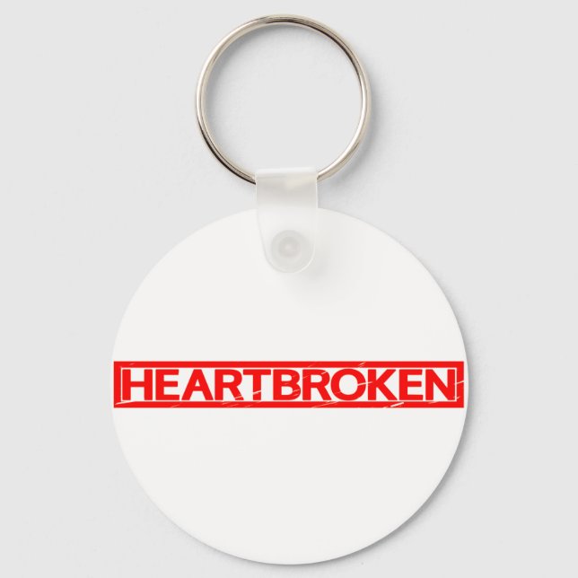 Heartbroken Stamp Keychain (Front)