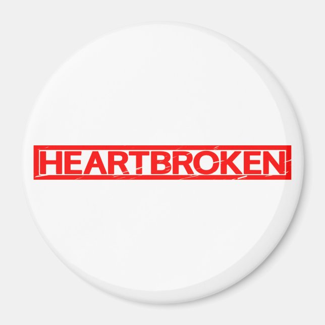 Heartbroken Stamp Magnet (Front)