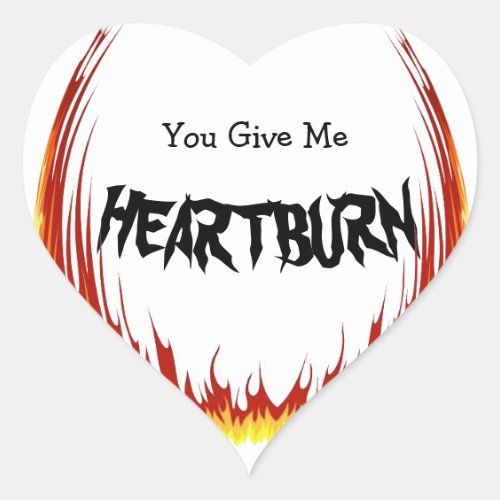 Heartburn Heart Sticker