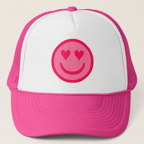 Hearteyes Happy Face Trucker Hat