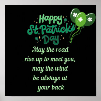 Heartfelt An Irish Blessing for a Happy Journey Poster