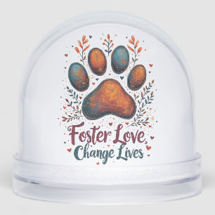 Heartfelt Animal Rescue Volunteer Appreciation Snow Globe