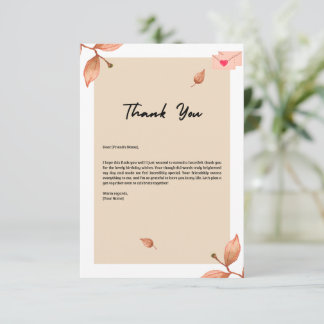 Heartfelt Appreciation: Birthday Thank You Card" Card