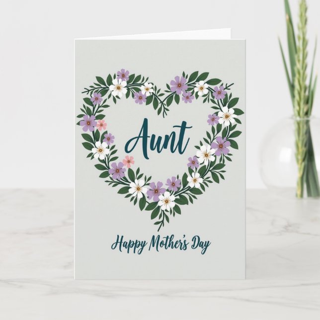 Heartfelt Aunts Day Greeting Card (Front)