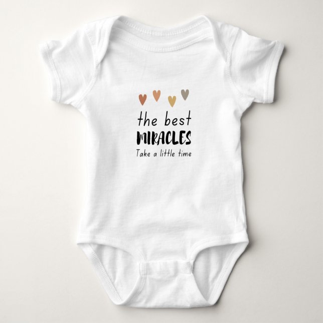 Heartfelt Baby Bodysuit: Best Miracles Design Bodysuit (Front)