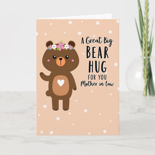 Heartfelt Bear Mothers Day Card (Front)