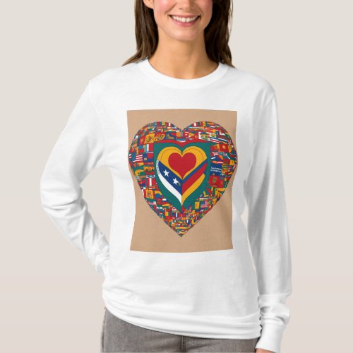 Heartfelt Beauty Girls Heart Tattoo T_Shirt