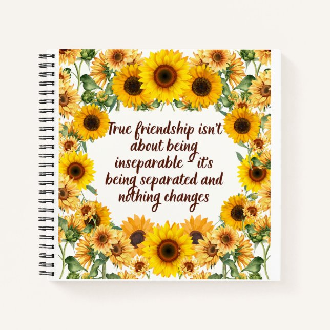 Heartfelt Bestie Quote Spiral Notebook (Front)